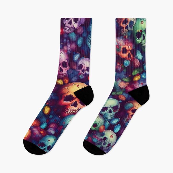 Artikelvorschau, Colorful Skulls Pattern entworfen und verkauft von Apeful.