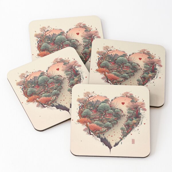 Item preview, Heart with Cherry Blossom Bonsai designed and sold by BeachBumPics.