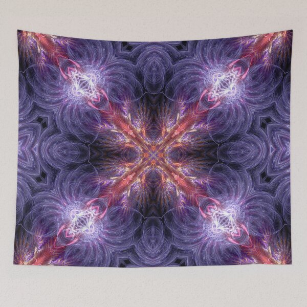 Item preview, cruz naranja sobre fondo gris figurado designed and sold by effervescence.