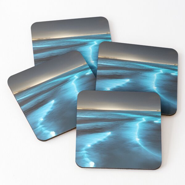 Item preview, Bioluminescent Waves, ink drawing, Ai Generated Art  designed and sold by ACC .