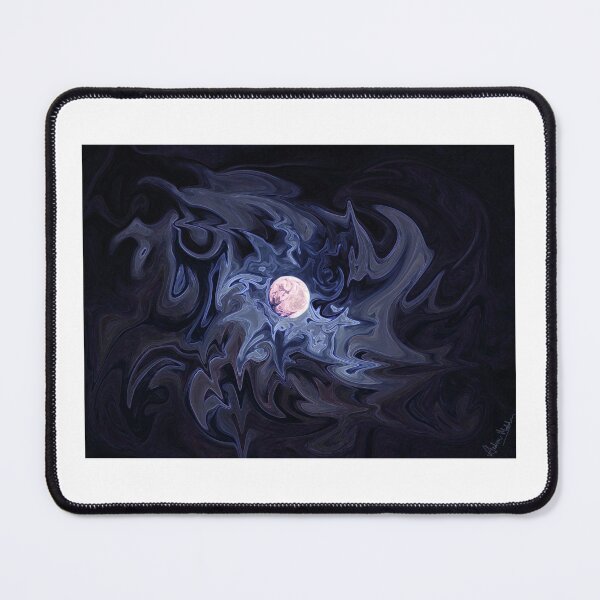 Item preview, Abstract painting of a bright moon. designed and sold by AndrewMaddenArt.