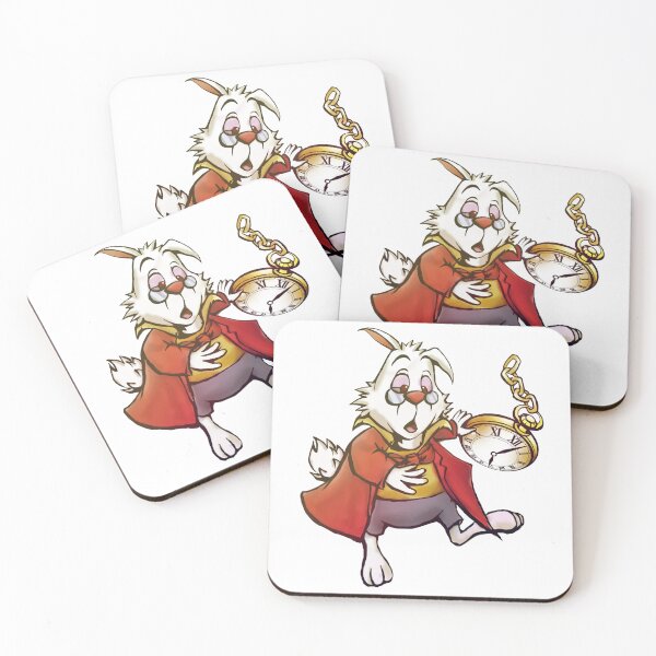 Item preview, Alice in wonderland white rabbit clock print designed and sold by Rubyslemons321.