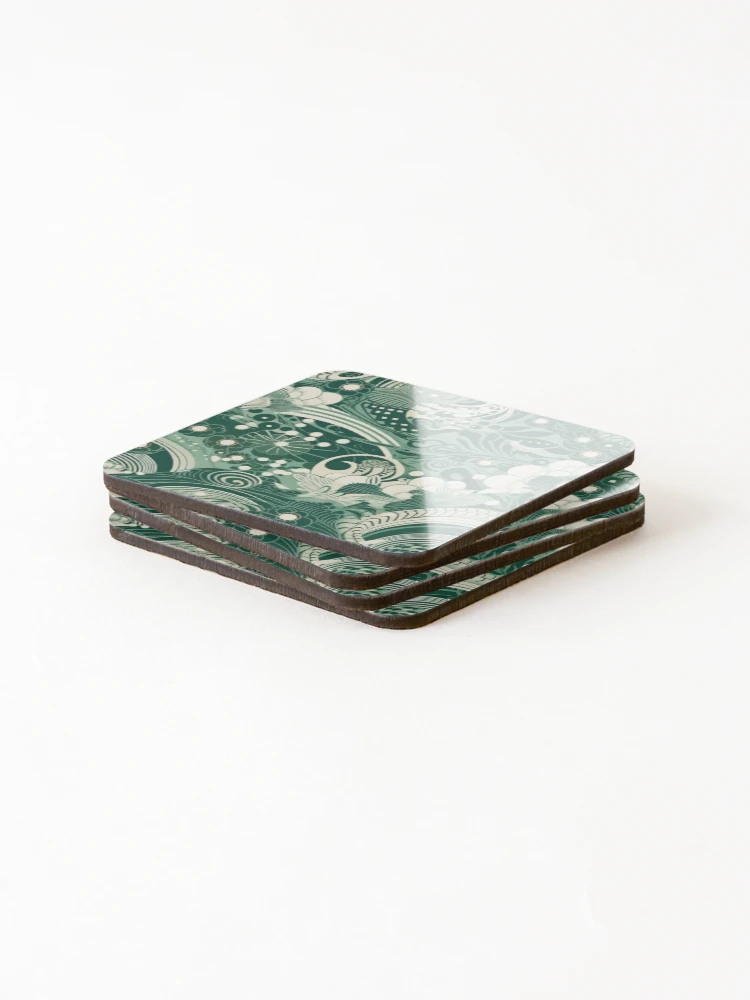 Thumbnail 4 of 5, Coasters (Set of 4), Wind Element Pattern designed and sold by RooArtistry.