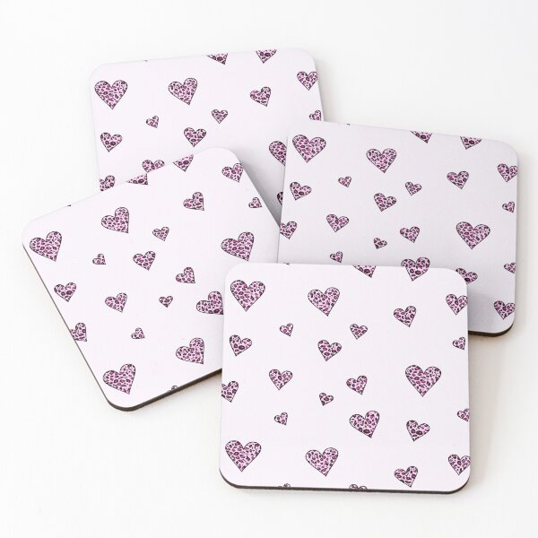Item preview, Pink Leopard Print Heart Pattern - Animal Print Cheetah Spot Love Hearts designed and sold by inspirationzgal.