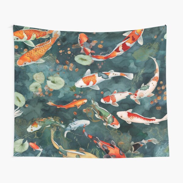 Item preview, Japanese Koi Fish Pond designed and sold by Apeful.