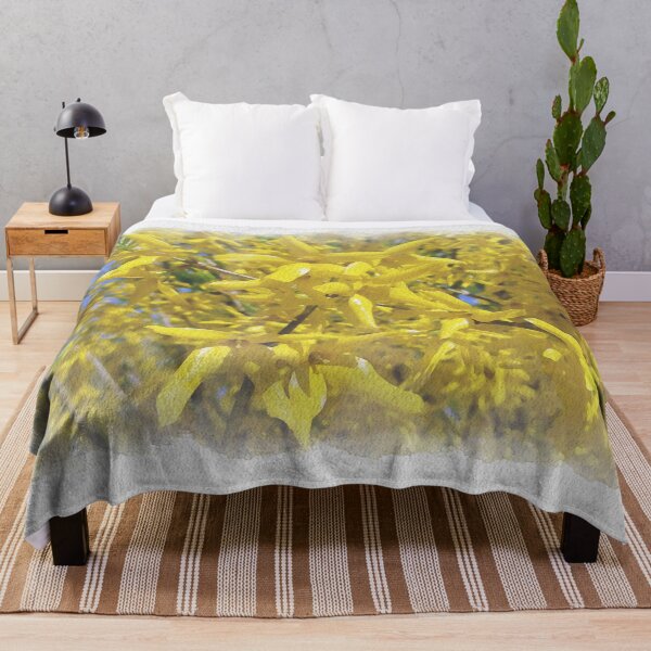 Item preview, Happy spring vibrant forsythias Digital Watercolor original artwork designed and sold by paragonDesign28.