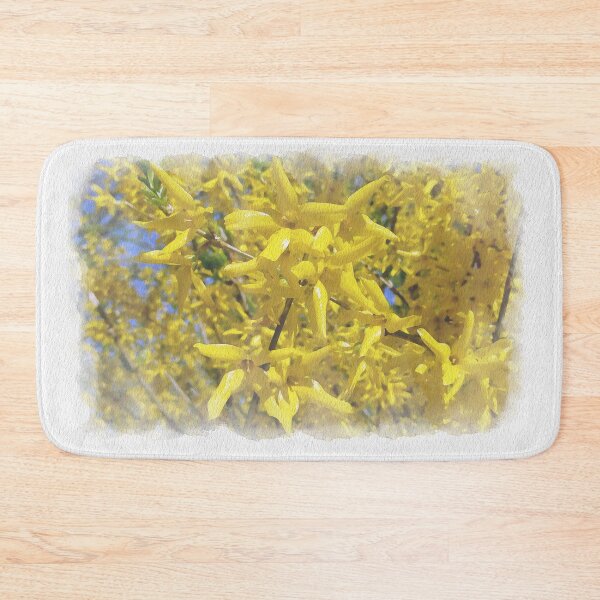 Item preview, Happy spring vibrant forsythias Digital Watercolor original artwork designed and sold by paragonDesign28.