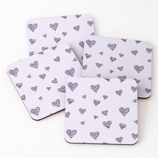 Item preview, Purple Leopard Print Heart Pattern - Lilac Animal Print Cheetah Spot Love Hearts designed and sold by inspirationzgal.