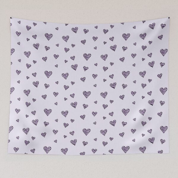 Item preview, Purple Leopard Print Heart Pattern - Lilac Animal Print Cheetah Spot Love Hearts designed and sold by inspirationzgal.