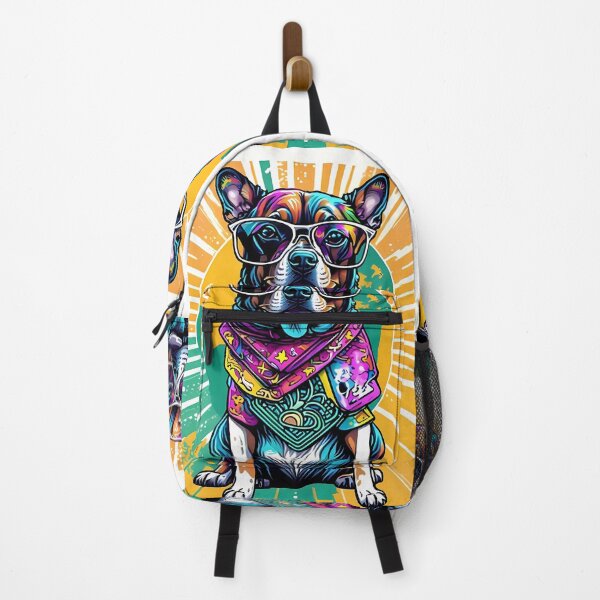 Item preview, A cute and naughty colorful dog waiting for you to take it home in the summer day designed and sold by SurrealAnimals.