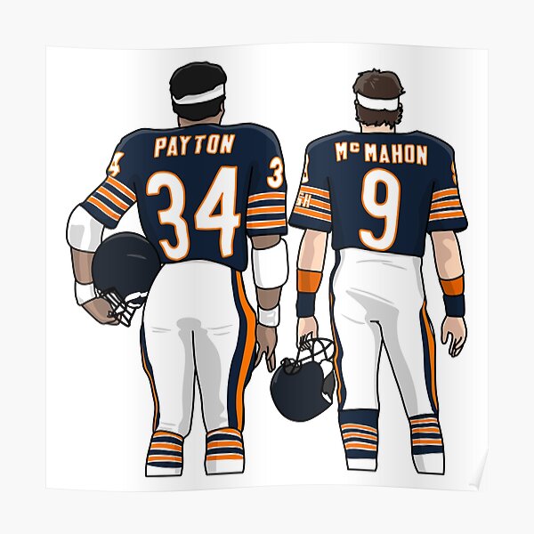 Authentic Men's Walter Payton Orange Alternate Jersey - #34