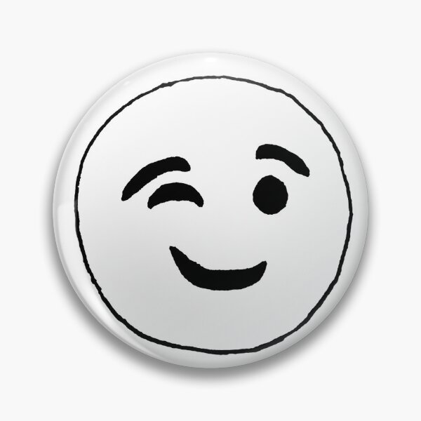 Item preview, Quirky winking emoticon sketchy drawing designed and sold by DFLC Prints.