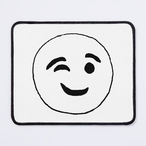 Item preview, Quirky winking emoticon sketchy drawing designed and sold by DFLC Prints.