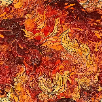 Artwork thumbnail, Fire Element Pattern  by RooArtistry