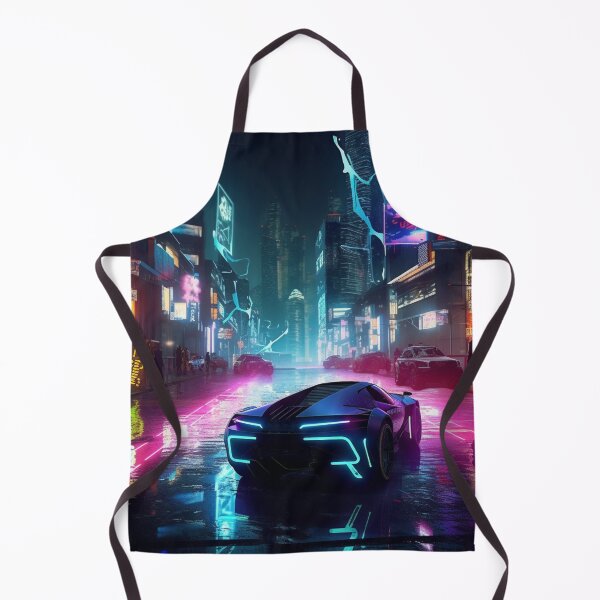 Item preview, Neon Super Car Driving the Streets of Downtown designed and sold by Ts-prints95.