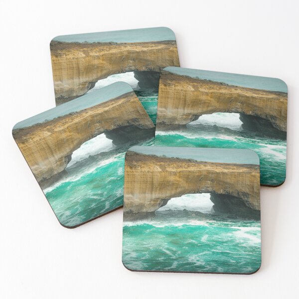 Item preview, London Bridge at Great Ocean Road, Australia amidst stormy waves designed and sold by TRex-Landscapes.
