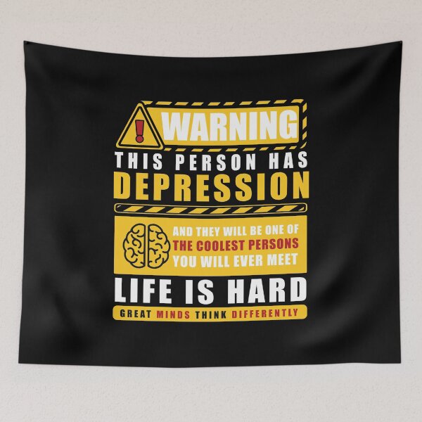 Item preview, Warning this person has depression designed and sold by remerasnerdas.