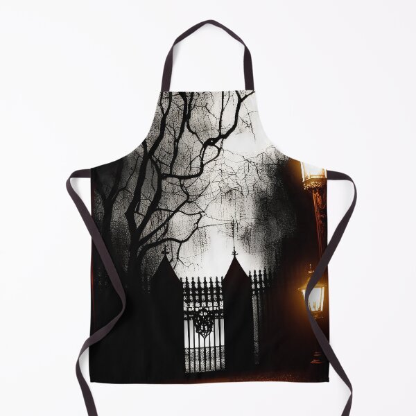 Item preview, gothic courtyard gateway at night designed and sold by kbgraphicimages.