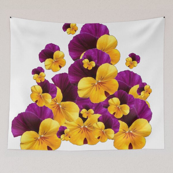 Item preview, DECORATIVE PURPLE-YELLOW PANSIES GARDEN ART designed and sold by sharlesart.