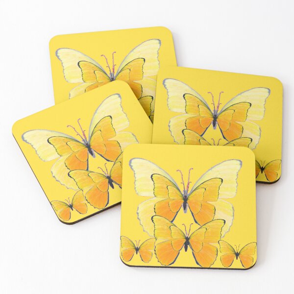 Item preview, GOLDEN-YELLOW BUTTERFLIES PATTERN ART designed and sold by sharlesart.