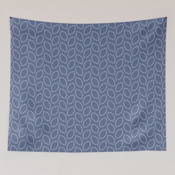 Item preview, Dots create leaves on a smoky blue background designed and sold by Vektoria.
