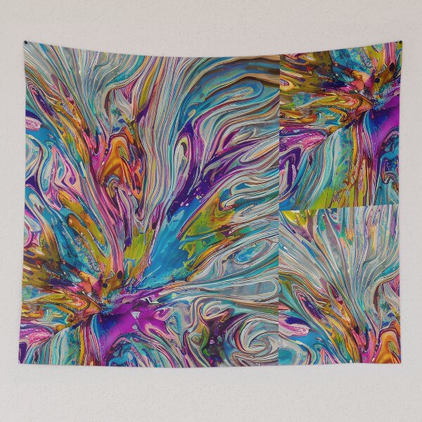 Item preview, abstract splatter color swirl designed and sold by kbgraphicimages.