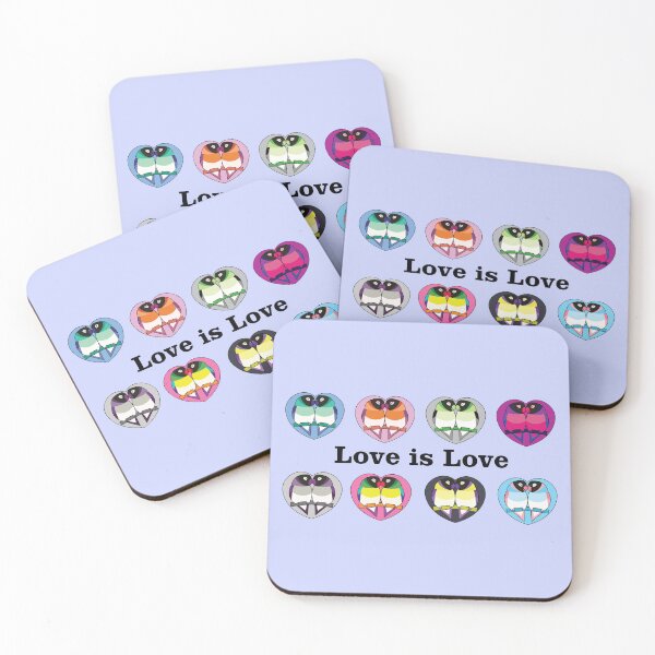 Item preview, Copy of Love is Love Lovebirds (lilac) designed and sold by nolessjess.