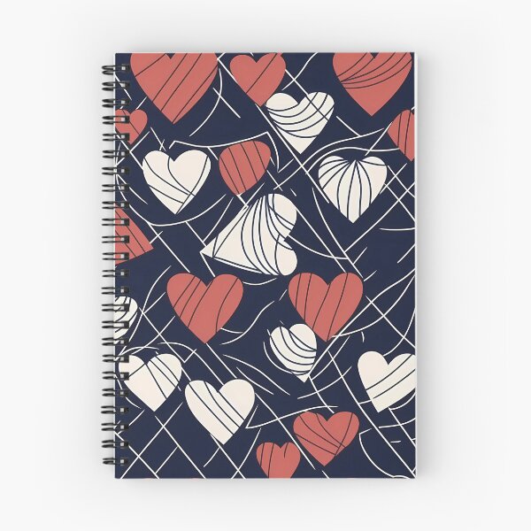 Item preview, Beautiful red and white hearts pattern designed and sold by randrdesign.