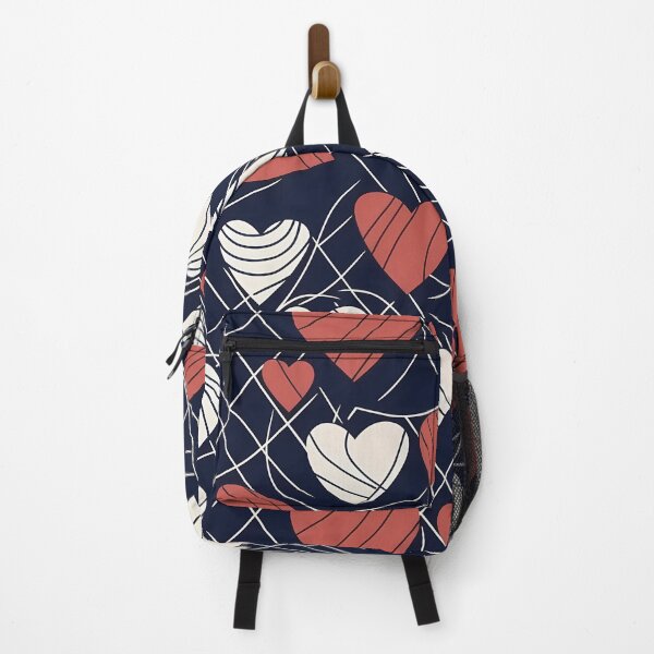 Item preview, Beautiful red and white hearts pattern designed and sold by randrdesign.