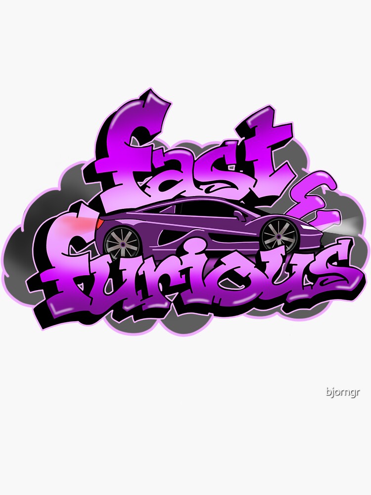 Fast and furious race tuning cars graffiti | Sticker