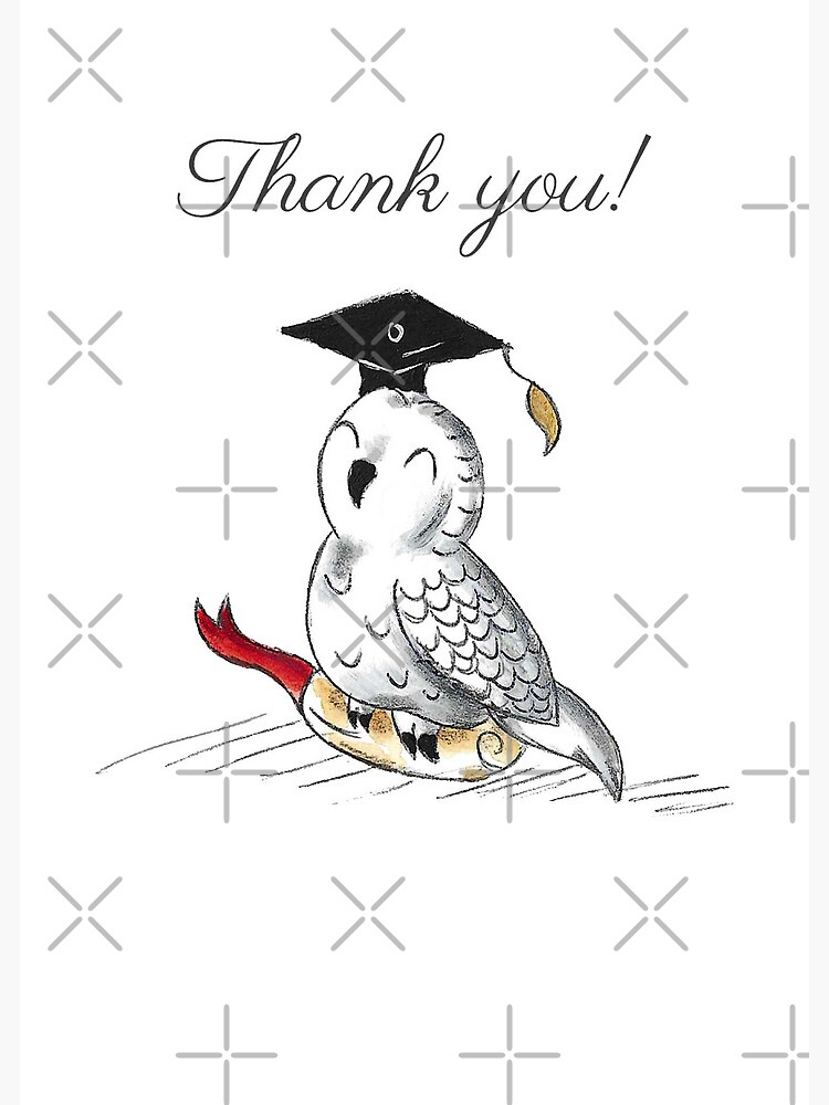 Snowy Grad (Thank You Card)" Greeting Card for Sale by KOKeefeArt |  Redbubble