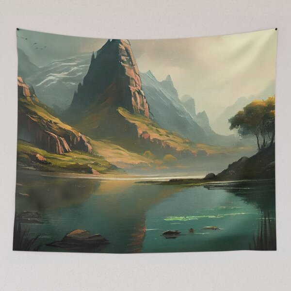 Item preview, Scenic Shore Mountain designed and sold by Apricoth311.