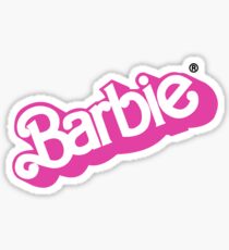 Vintage Barbie logo sticker Sticker