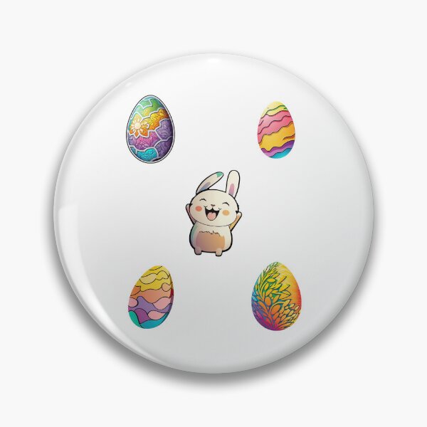 Item preview, Happy Easter Bunny with Colorful Easter Eggs designed and sold by Impressify.