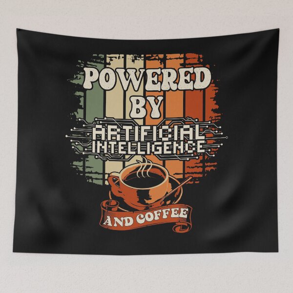 Item preview, Powered by Artificial Intelligence and Coffee designed and sold by HomeCoquette.