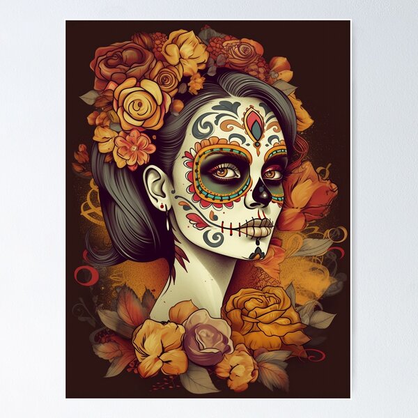 Postal for Sale con la obra «Dia de los Muertos» de retro-typo