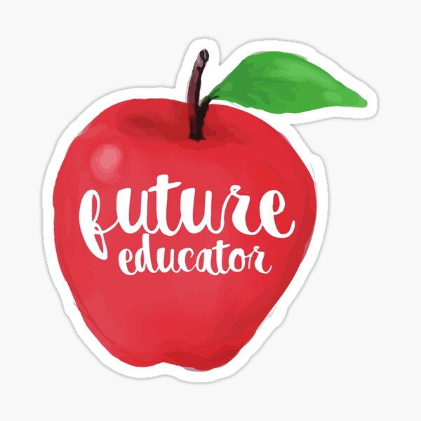 Future Educator Apple Sticker