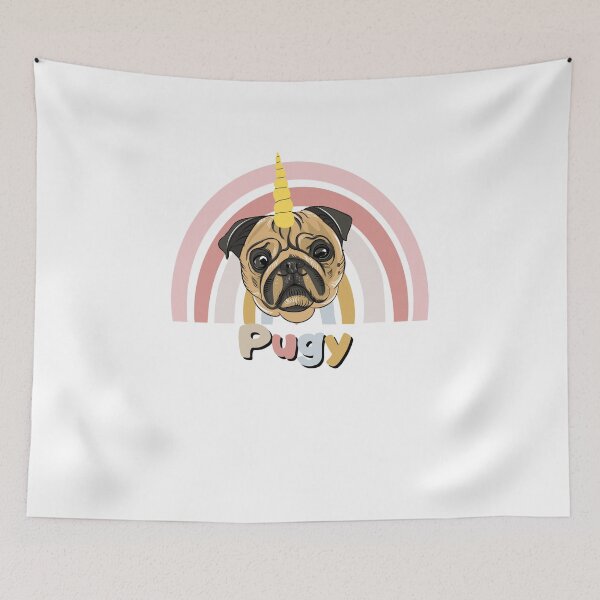 Item preview, Copy of Cute Pug - Hand Drawn,cute pugy rainbow unicorn designed and sold by Stickers  Designer.