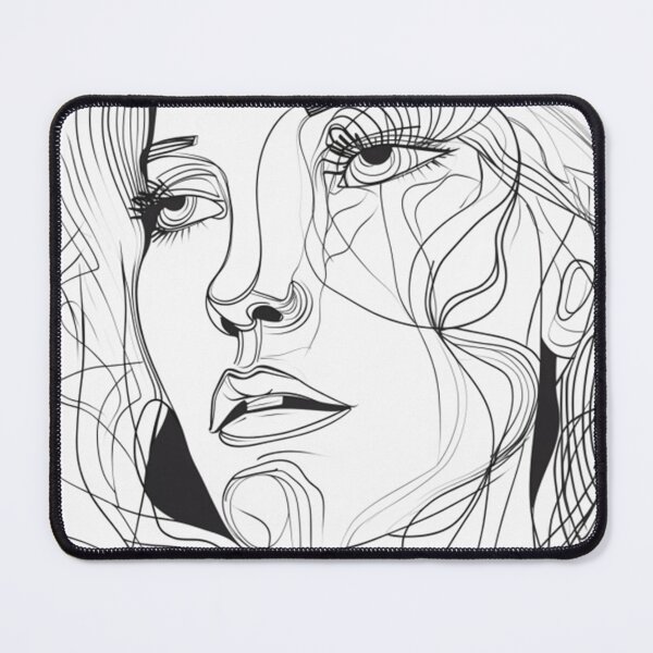 Item preview, "One-line minimalist female portrait." designed and sold by ChromaChameleon.