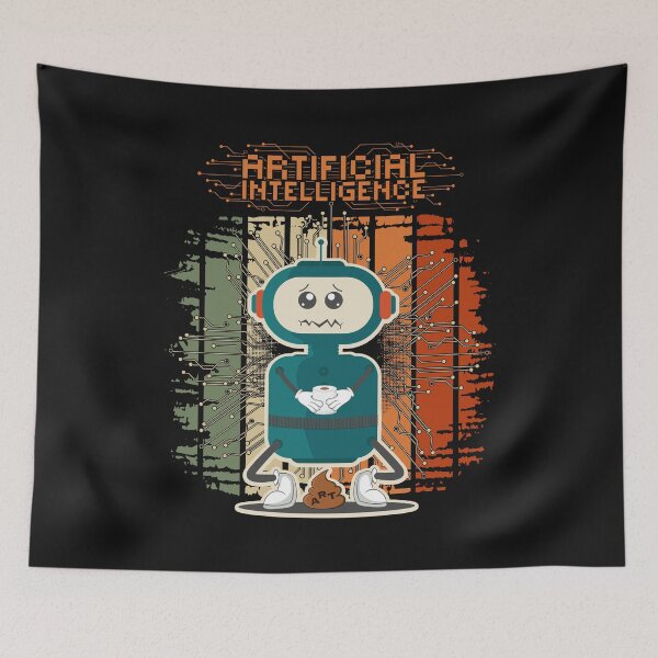 Item preview, Funny art process artificial intelligence sarcastic robot designed and sold by HomeCoquette.