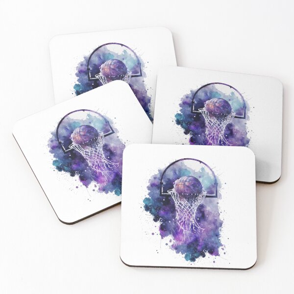 Item preview, Basketball Girls Cute Blue Purple Watercolor designed and sold by Med ing.
