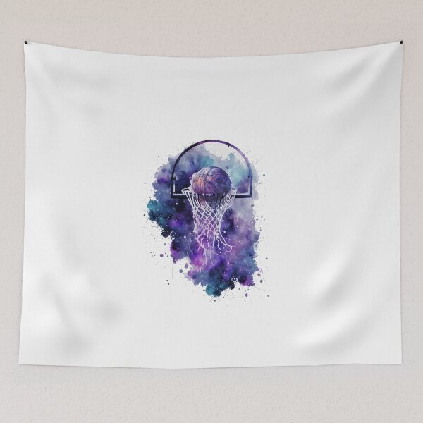 Item preview, Basketball Girls Cute Blue Purple Watercolor designed and sold by Med ing.