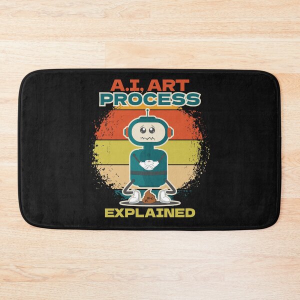 Item preview, Funny art process artificial explained intelligence sarcastic robot Gift for geek designed and sold by HomeCoquette.