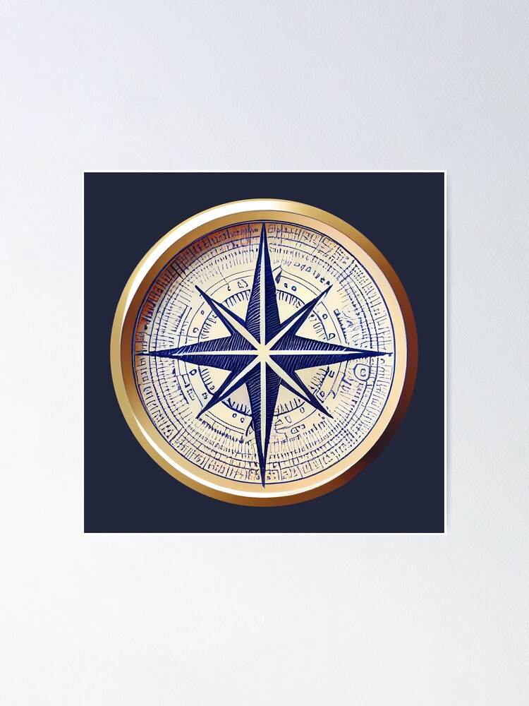 Modern Compass Rose Write Your Own 2' x 3' Doormat