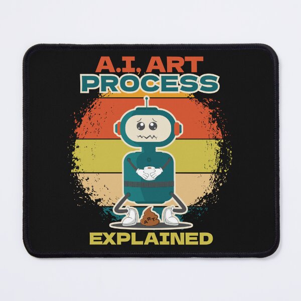 Item preview, Funny art process artificial explained intelligence sarcastic robot Gift for geek designed and sold by HomeCoquette.