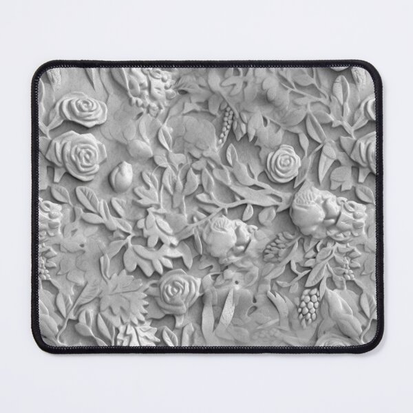 Item preview, Gray Monochrome Swirling Floral Pattern designed and sold by Expressive Vision.