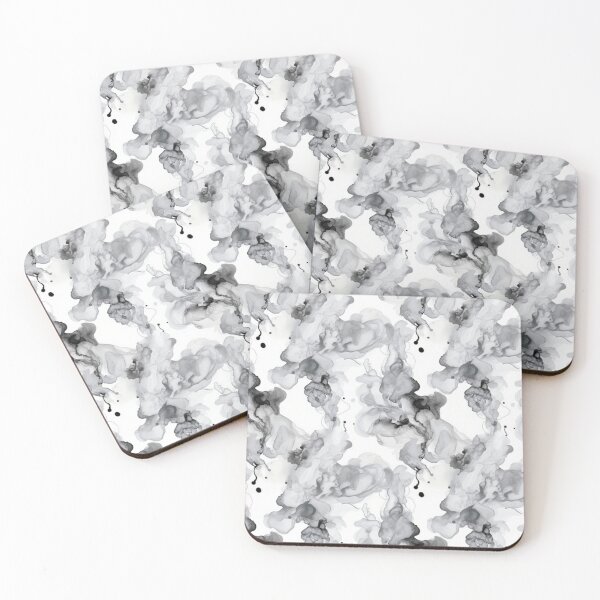 Item preview, Gray Monochrome Swirling Floral Pattern designed and sold by Expressive Vision.