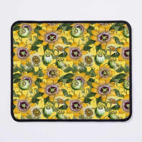 Item preview, Copy of GREEN PASSION FRUITS AND YELLOW FLOWERS WITH GREEN LEAFS OVER A YELLOW BACKGROUND VINE PATTERN designed and sold by BoriGrafico.