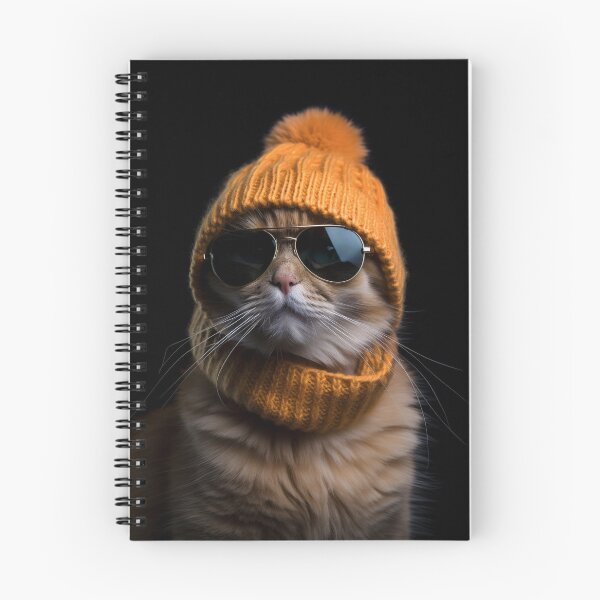 Item preview, Cool Cat Wearing Black Sunglasses And A Beanie – Perfect Birthday Gift For Cat Lover designed and sold by MadeByRobots.
