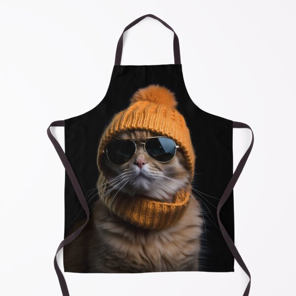 Item preview, Cool Cat Wearing Black Sunglasses And A Beanie – Perfect Birthday Gift For Cat Lover designed and sold by MadeByRobots.